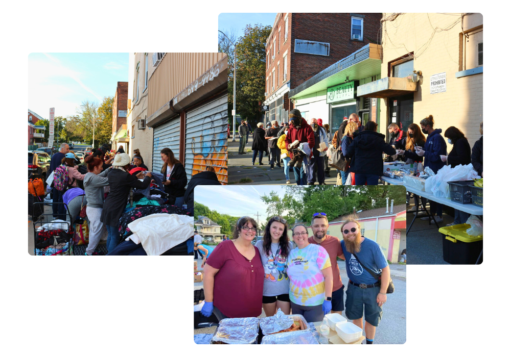 Hope On A Mission volunteers serving the community